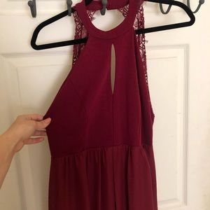 Lulu's Burgundy Maxi Dress